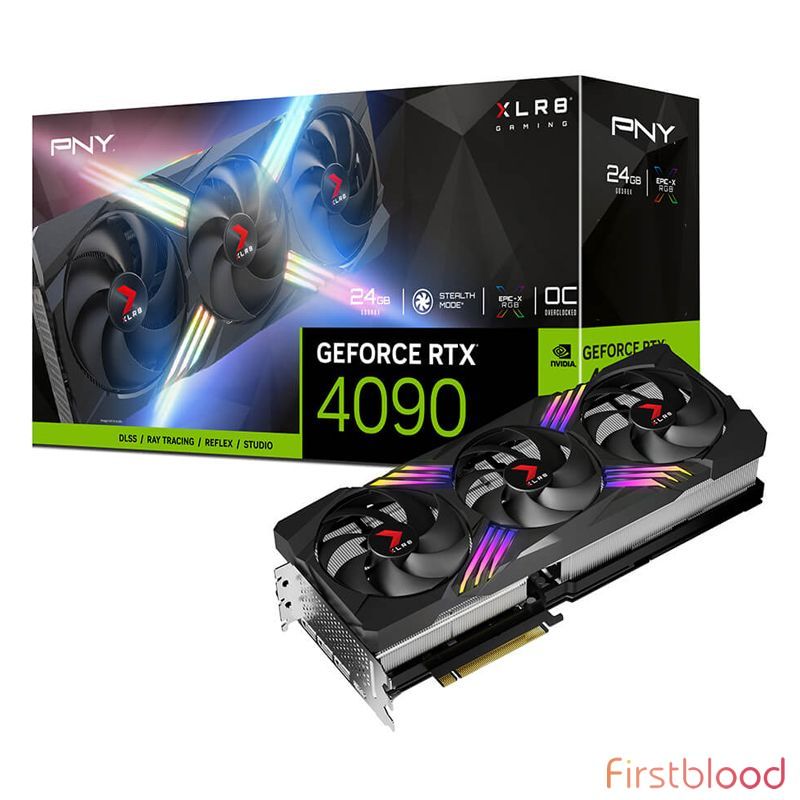 PNY GeForce RTX 4090 XLR8 Gaming Verto EPIC-X RGB TF OC 24GB 显卡