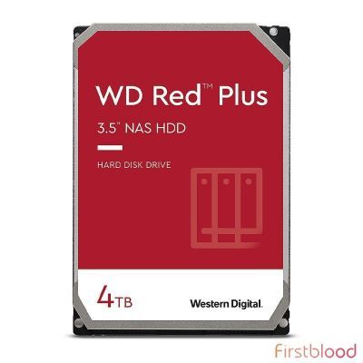西部数据WD40EFZX 4TB 红盘 Plus 3.5寸5400转SATA NAS 机械硬盘