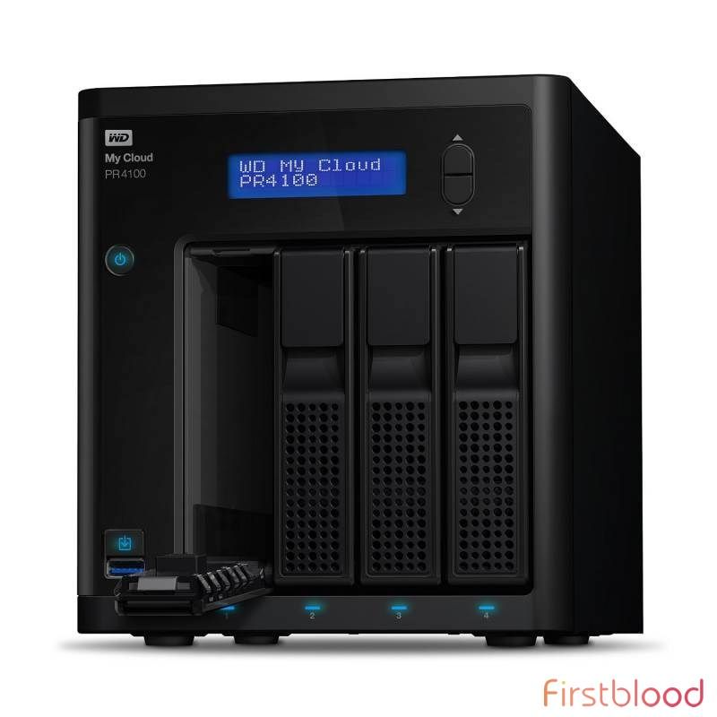 西部数据My Cloud PR4100 Pro Series 40TB 4-Bay NAS (WDBNFA0400KBK)