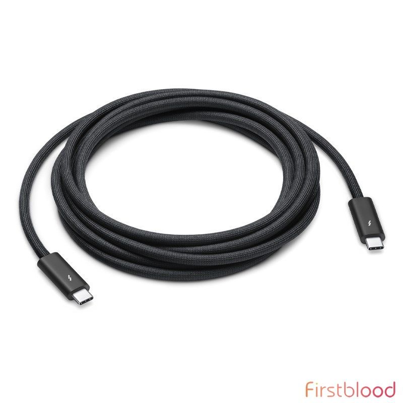 官方授权 澳洲正品-Apple 3.0m 40Gbps 100W Thunderbolt 4 Pro USB-C Cable - Black
