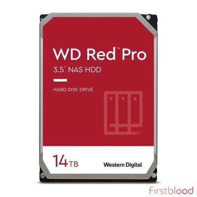 西部数据WD141KFGX 14TB 红盘 PRO 3.5寸7200转SATA3 NAS 机械硬盘