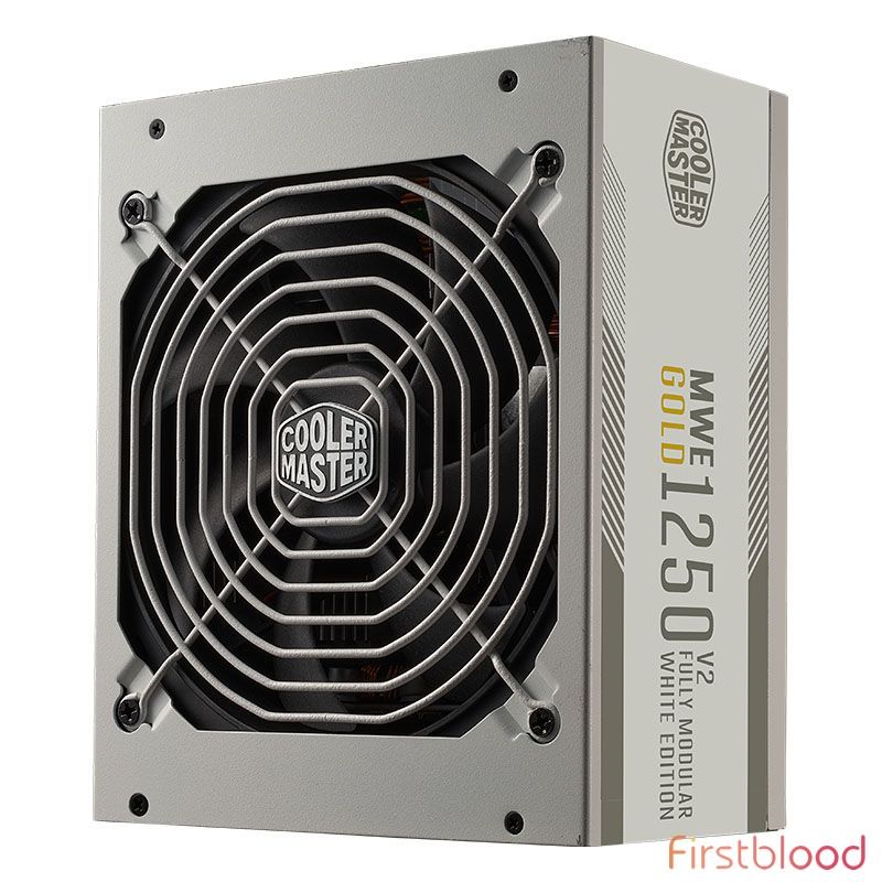 酷冷至尊 MWE V2 1250W 80+ 黄金全模组 PCIe 5 ATX 电源 - 白色