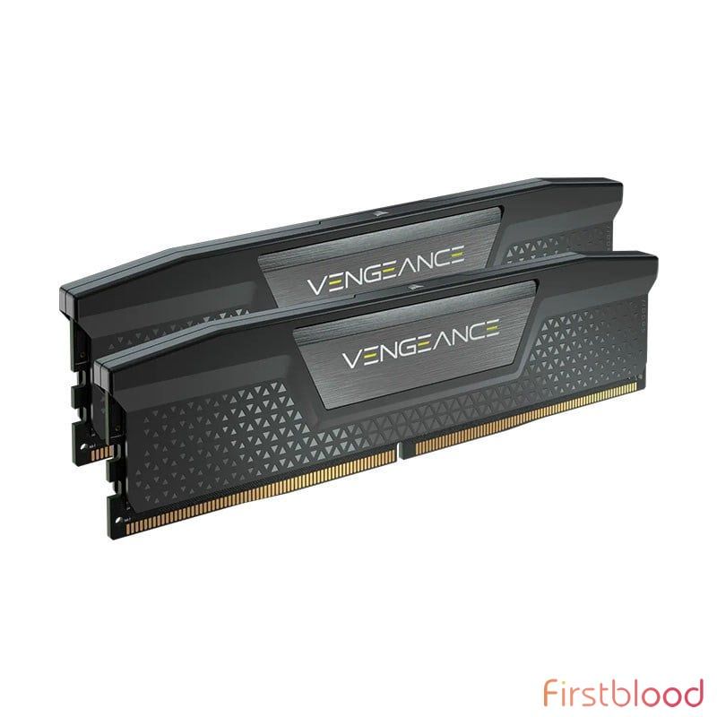 海盗船 Vengeance 64GB (2x 32GB) DDR5 6000MHz C40 台式机内存 -  黑色