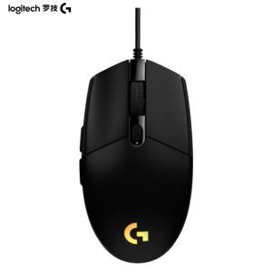 罗技（G）G102 游戏鼠标 黑色 RGB鼠标 吃鸡鼠标 绝地求生 轻量化设计 200-8000DPI G102