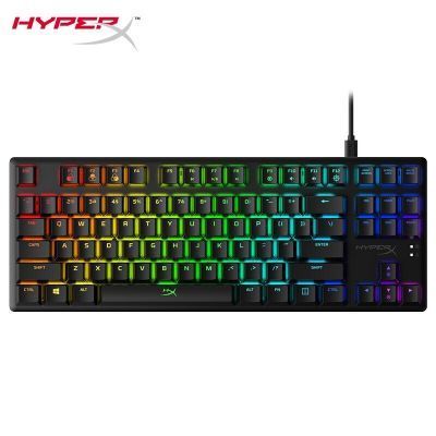 金士顿 HyperX 阿洛伊 Origins Core起源竞技版RGB游戏机械键盘 87键 红轴 黑色