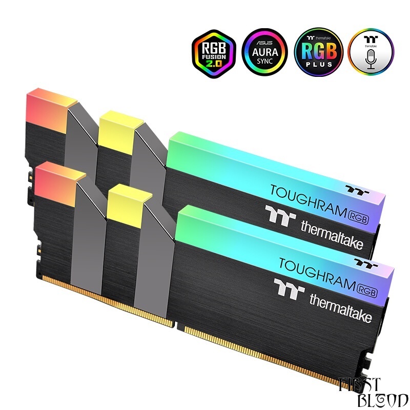 Tt（Thermaltake）ToughRam RGB DDR4 4000 16GB(8Gx2)套装 台式机内存灯条