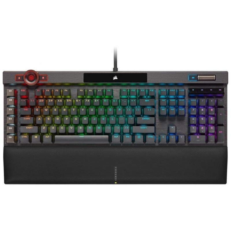 海盗船 K100 RGB 机械键盘 游戏键盘 全尺寸 黑色 樱桃光轴