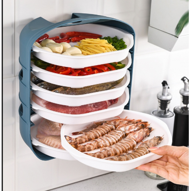 ACEden家用厨房多功能配菜盘 多层火锅蔬菜配菜托盘可叠加多功能配菜盘 