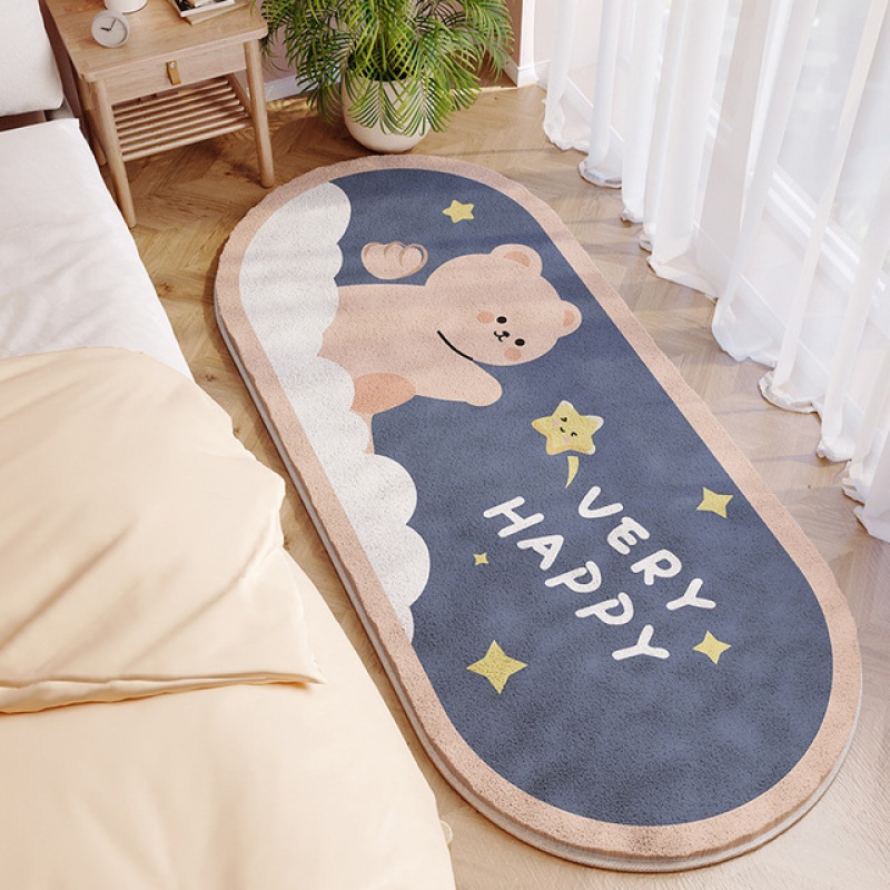 可爱卡通地垫卧室床边床头毯长条小尺寸地板垫ins风地毯