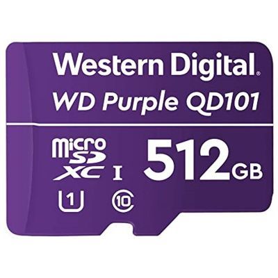 西部数据 Purple SC QD101 512GB microSDXC U1 储存卡 TF卡
