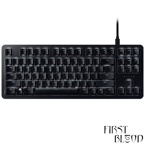雷蛇 黑寡妇蜘蛛轻装版 机械键盘 87键 背光 橙轴