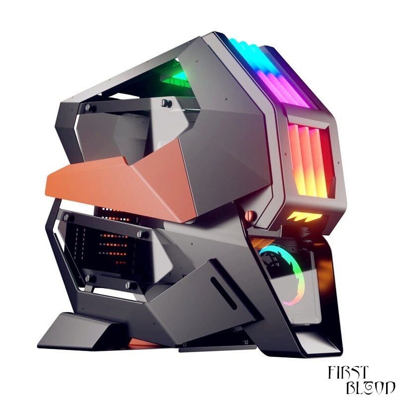 骨伽COUGAR 征服者2代全塔式电竞游戏电脑机箱水冷侧透RGB灯效