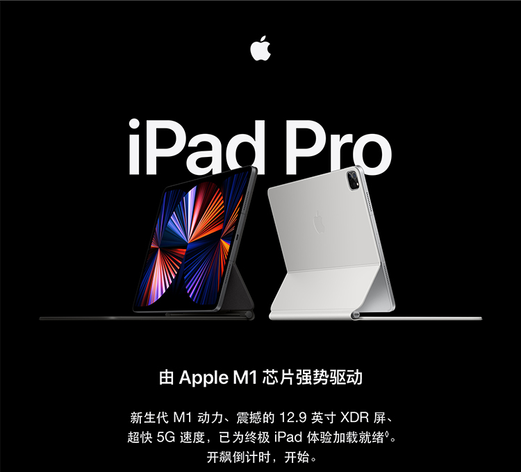 Apple iPad Pro 11英寸平板电脑2021款(1TB WLAN版/M1) 深空灰色【官方 