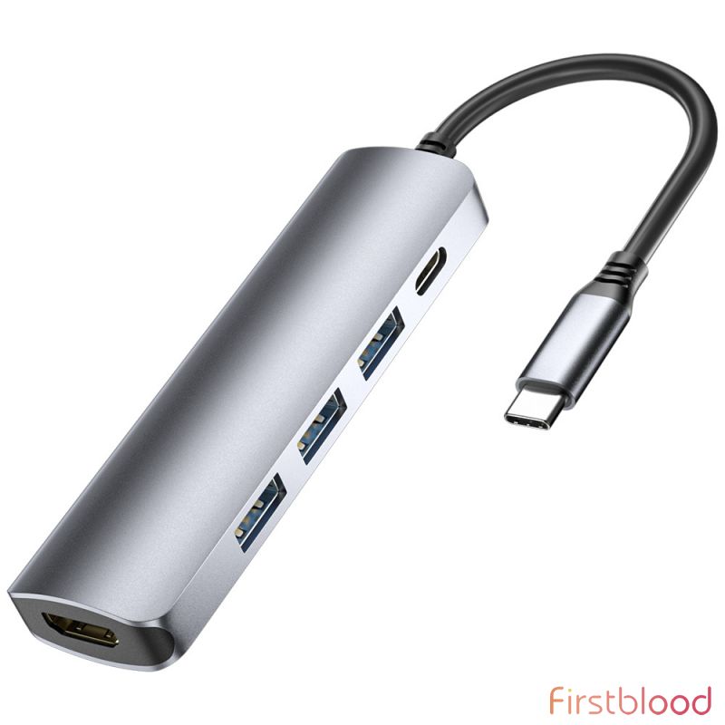First Blood  高速USB-C Hub (HDMI, USB-C PD 100W, USB 3.0)