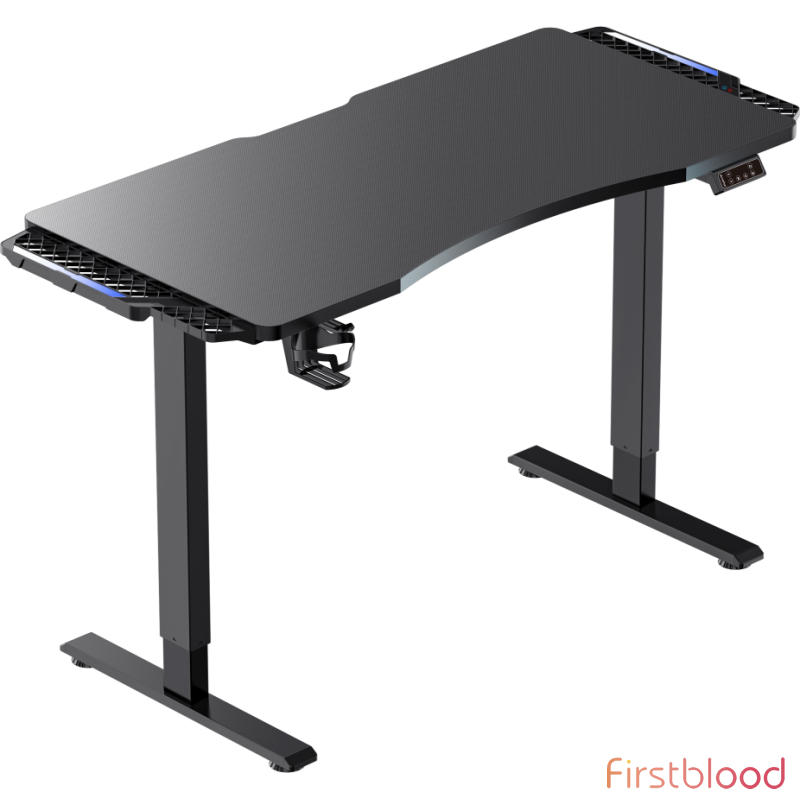 澳洲地区官方代理-RGB版-傲风 自由装甲电竞电脑桌 电动升降桌 1.2*0.6米