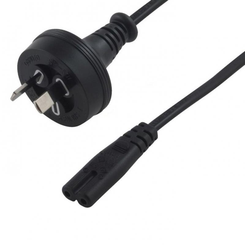 8Ware 2 Pin Core Power Cable 2m AU Plug 240v to IEC C7 figure eight Female Appliance Wall Duty for Notebook AC Adaptor P