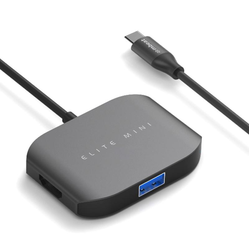 mbeat USB-C多端口适配器（HDMI + USB 3.0×1 + USB 2.0×1）-太空灰，铝制