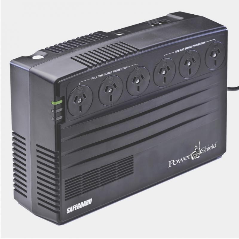 PowerShield SafeGuard 750VA/450W Line Interactive, Powerboard Style UPS with AVR, Telephone or Modem Surge Protection. W