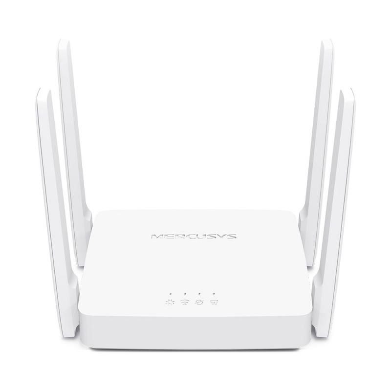 Mercusys AC10 AC1200 Wireless Dual Band Router, 867 Mbps @ 5GHz 300 Mbps @ 2.5 GHz, WPS Button, 1xWAN 1xLAN 4 Fixed Omni