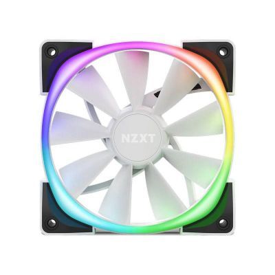 NZXT Aer RGB 2 120mm RGB Case Fan 1 Pack - Matte White