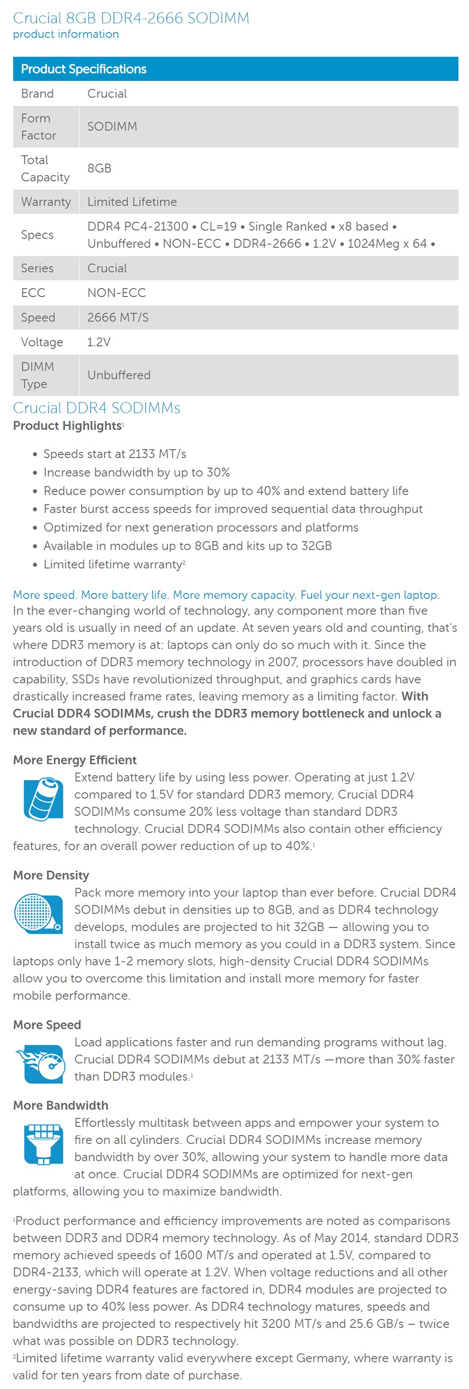 Crucial 8GB (1x 8GB) DDR4-2666 SODIMM Non-ECC Memory - Desktop Overview 1