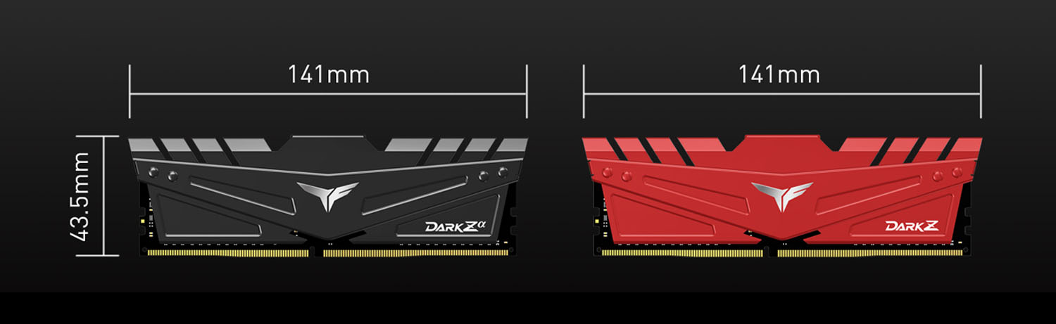 Team T-FORCE DARK Z/Za Desktop Memory Model Dimensions