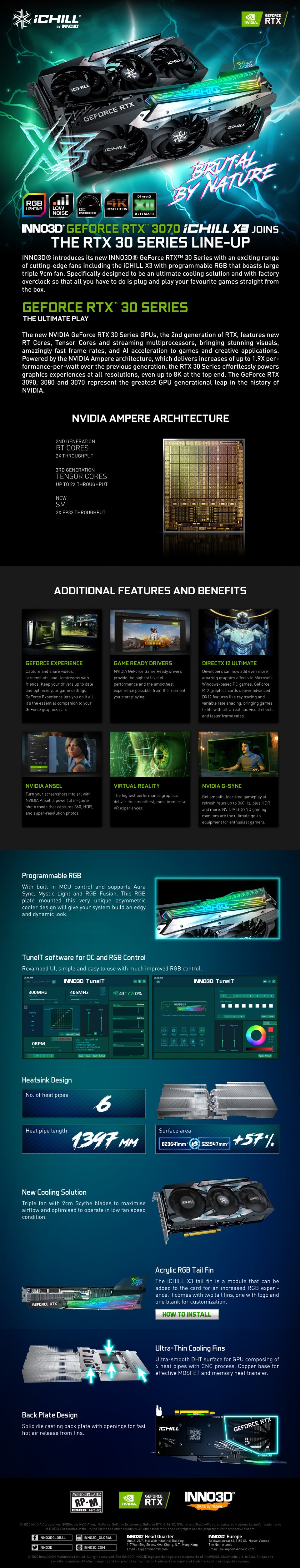 Inno3D GeForce RTX 3070 iChill X3 8GB Video Card - Overview 1