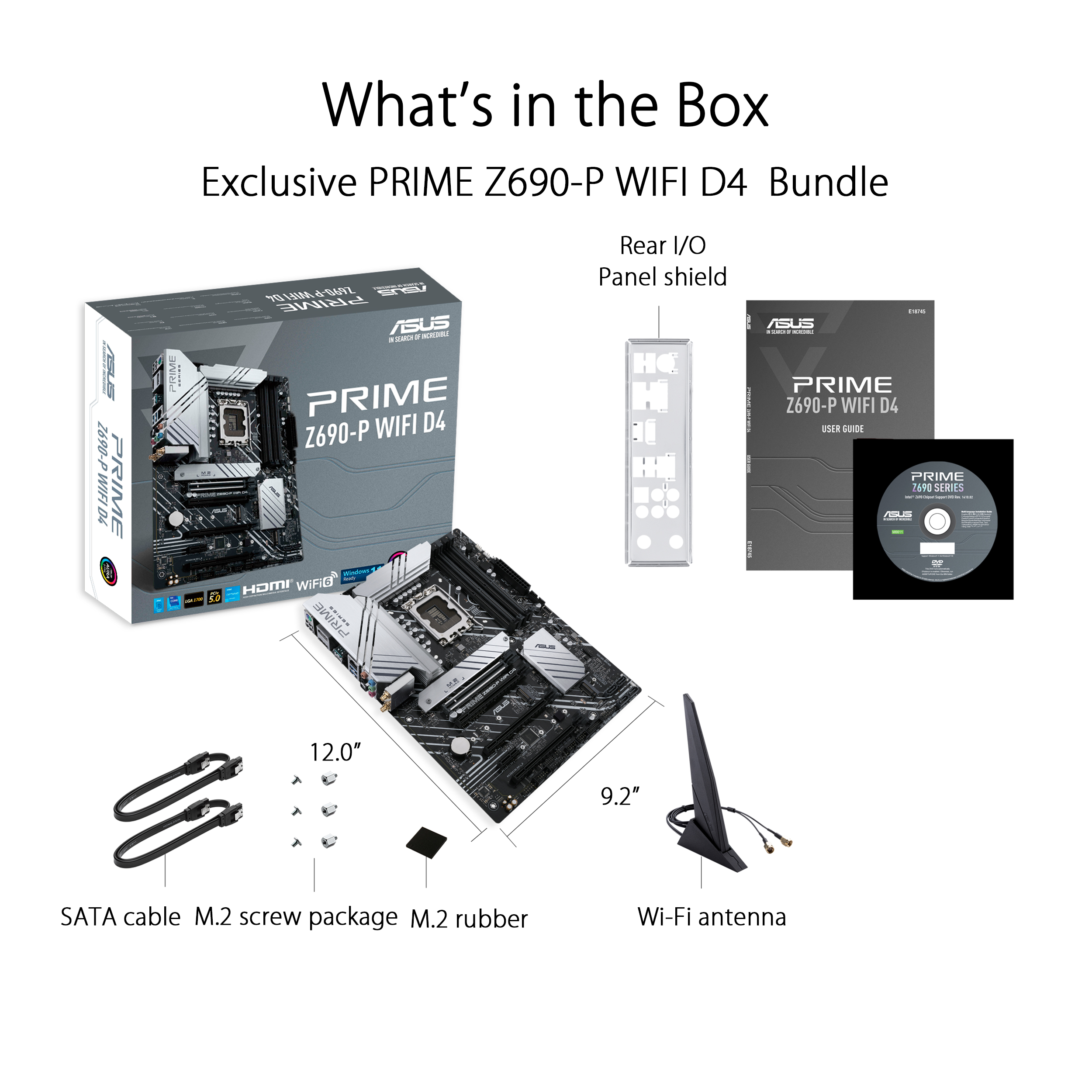 A large marketing image providing additional information about the product ASUS Prime Z690-P WIFI DDR4 LGA1700 ATX Desktop Motherboard - Additional alt info not provided